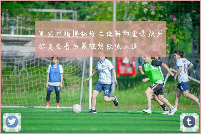 里克尔梅揭秘哈兰德解约金条款并称克洛普为最理想教练人选