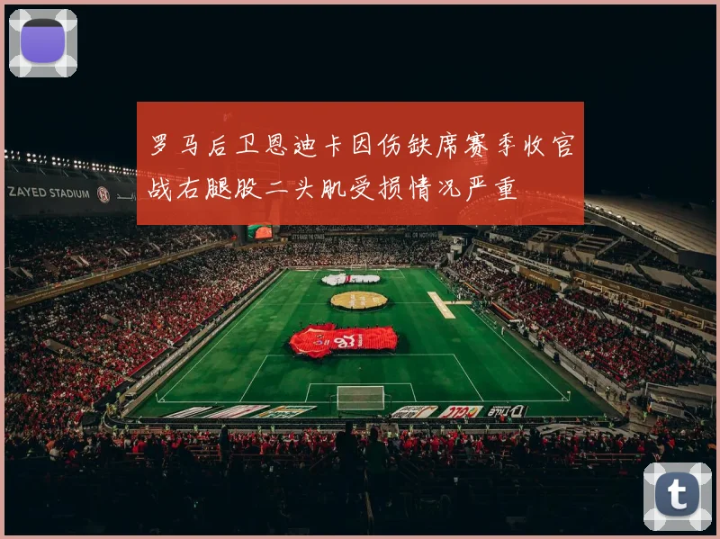 罗马后卫恩迪卡因伤缺席赛季收官战右腿股二头肌受损情况严重